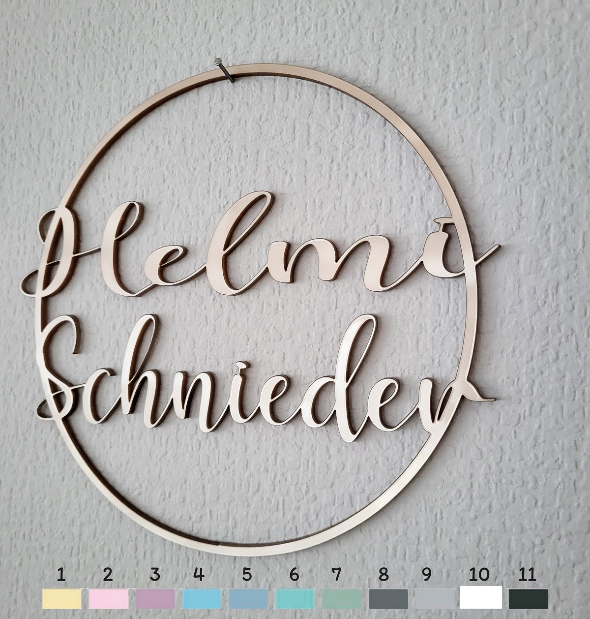 Wandschild "Vor- und Nachname einzeln" Wandschild "Vor- und Nachname einzeln"