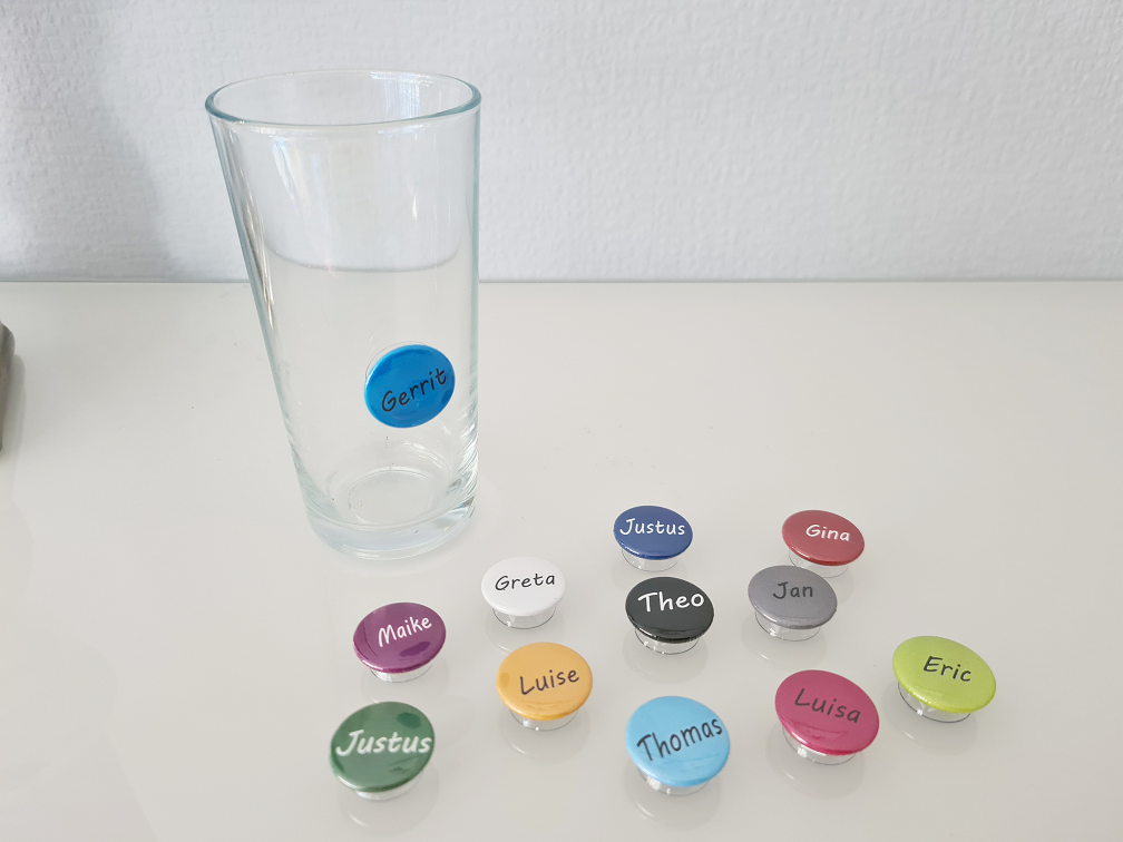PROST-it Glasmarkierer Set "mit Namen" für Gläser oder Flaschen