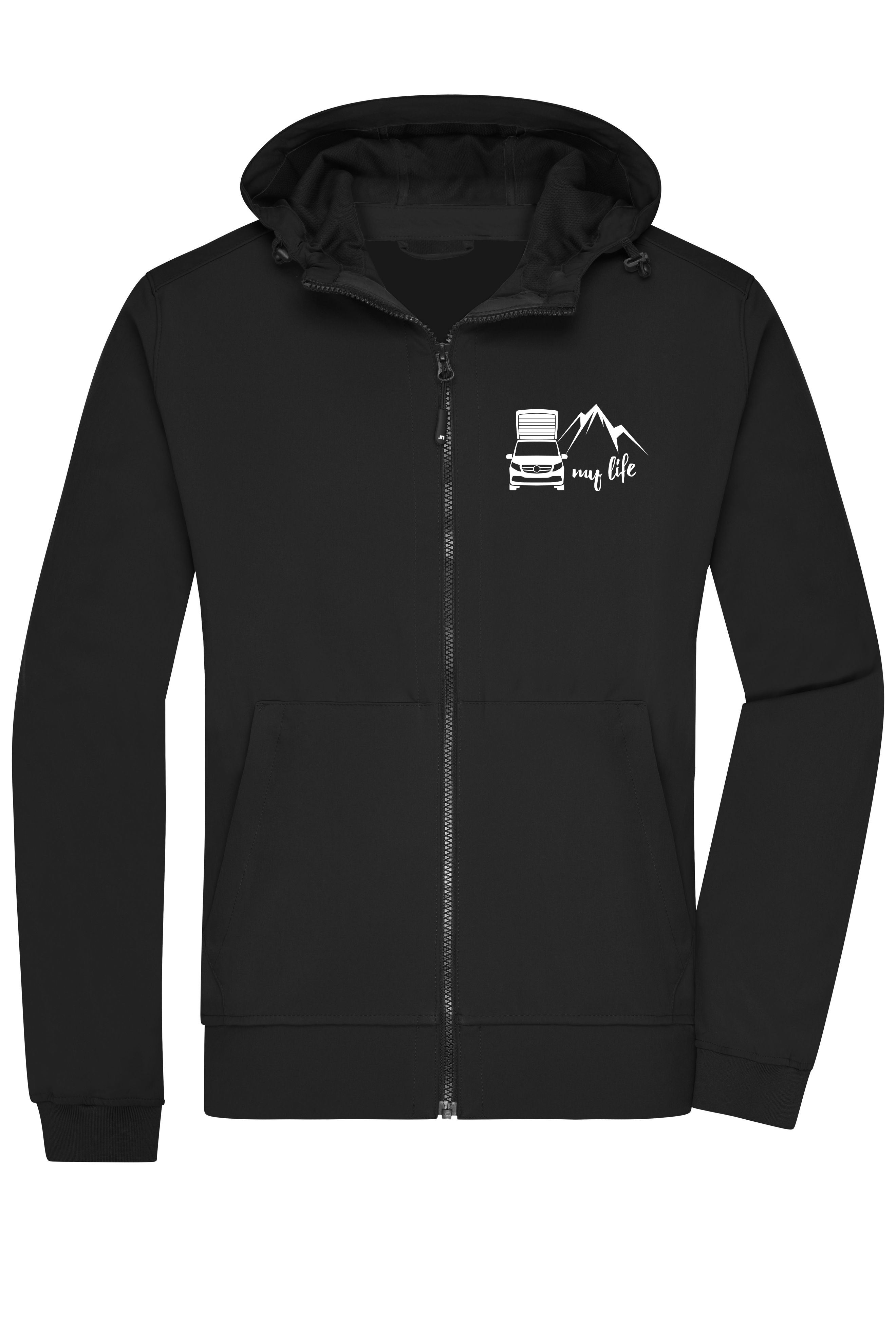 "my life" Herren-Softshell-Jacke mit Logo