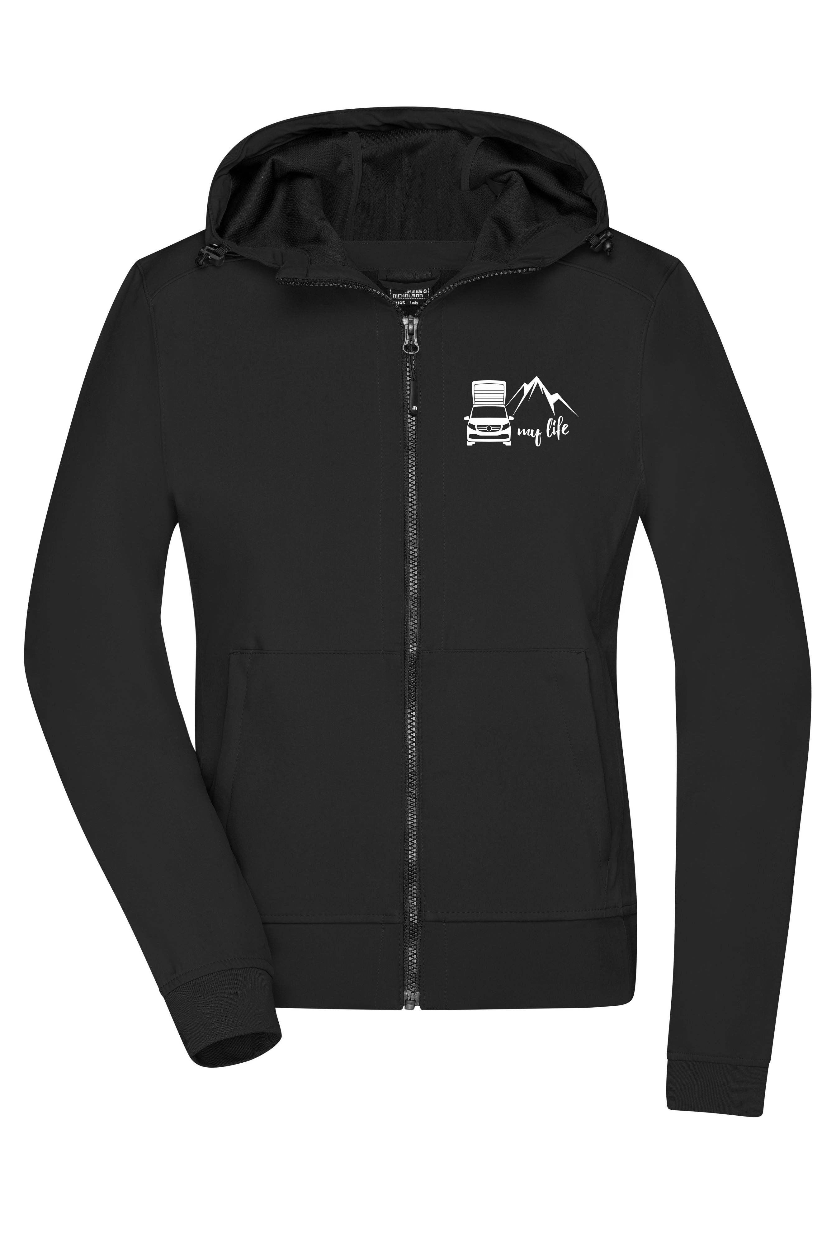 "my life" Damen-Softshell-Jacke mit Logo