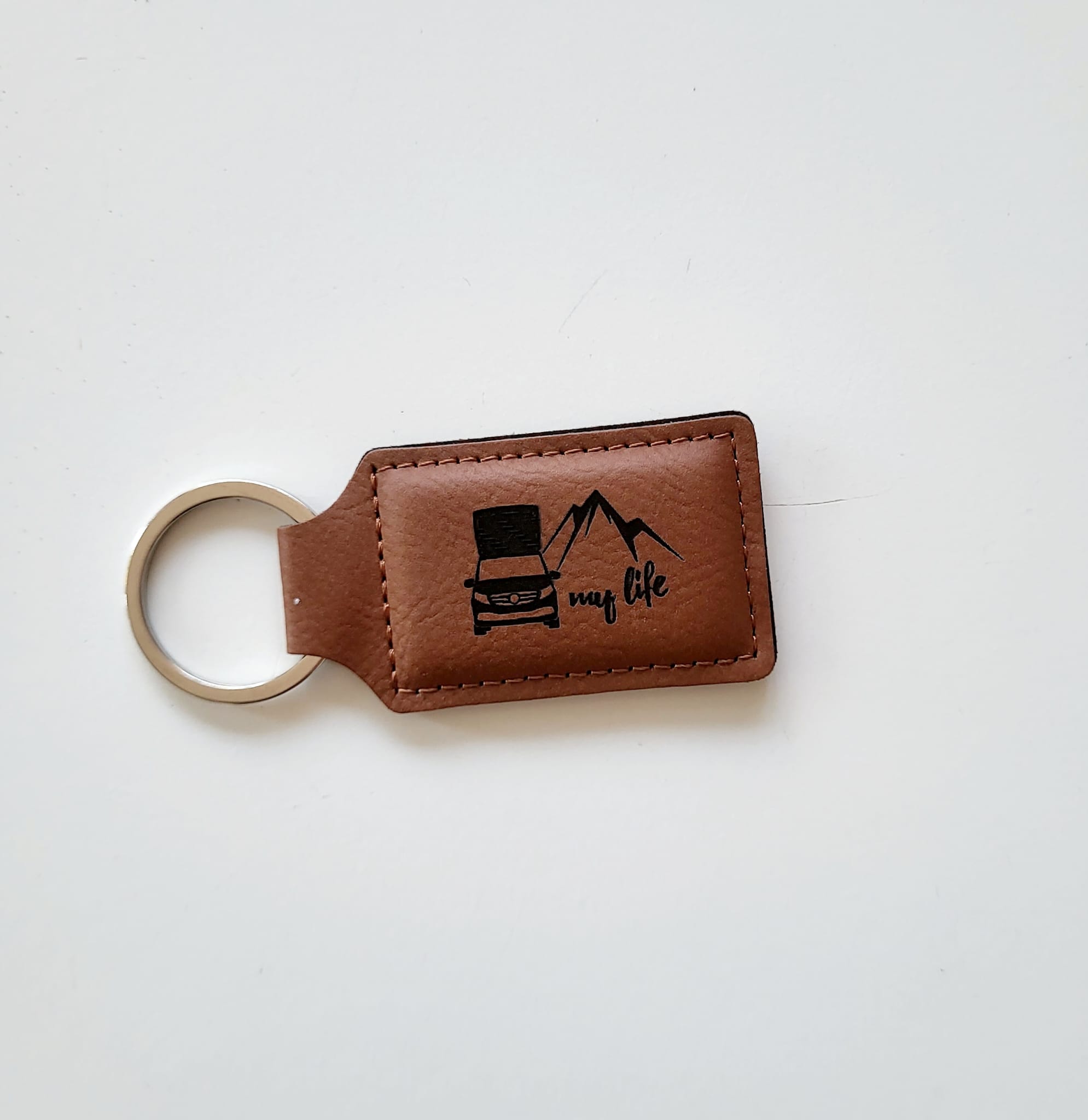 Leder- Schlüsselanhänger mit Logo graviert