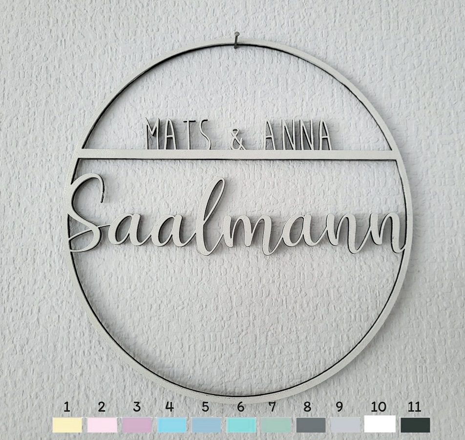 Wandschild "Vor- und Nachname" Wandschild "Vor- und Nachname"