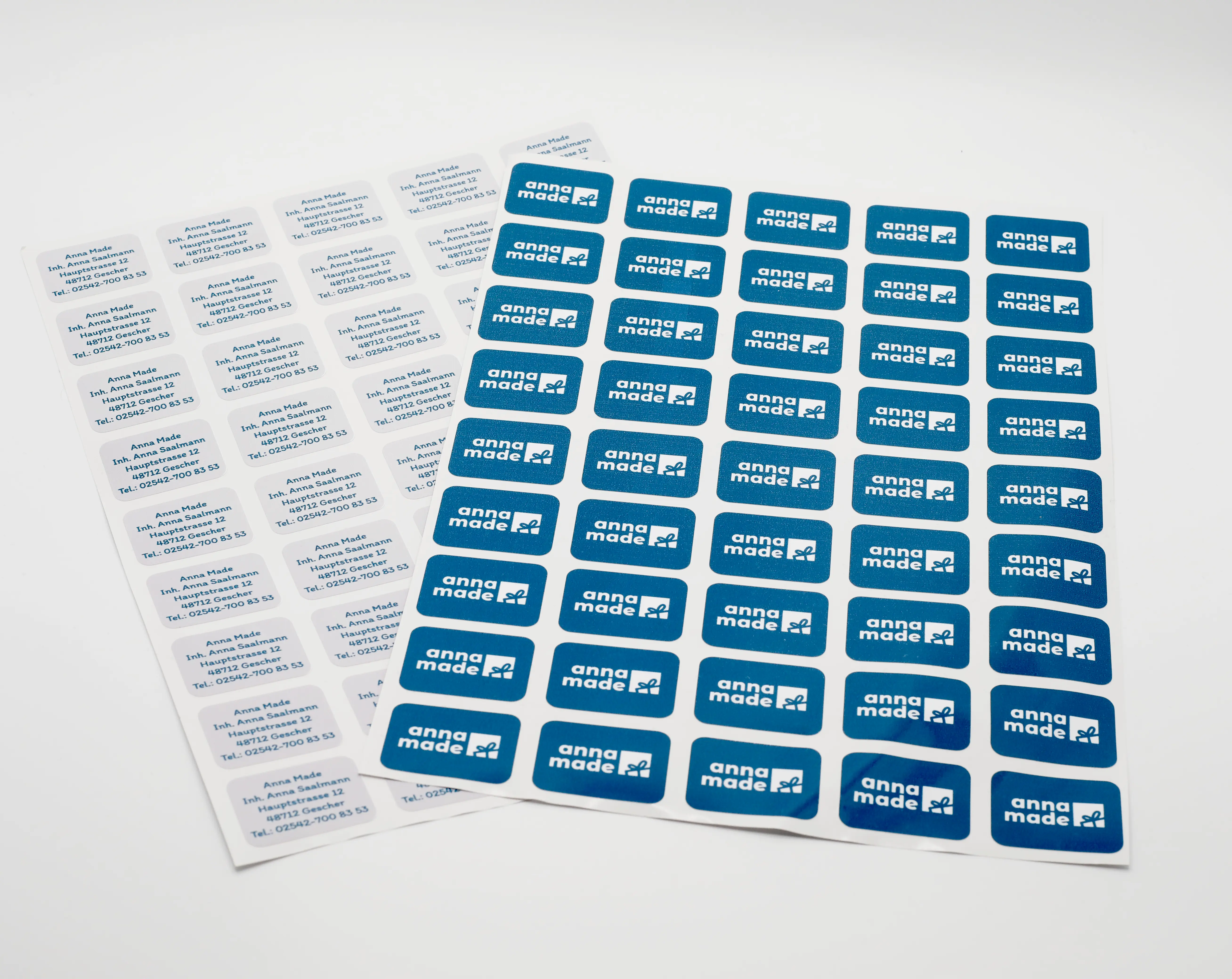 Aufkleberbogen DIN A4 mit Logo oder Adresse oder Foto Aufkleberbogen DIN A4 mit Logo oder Adresse oder Foto