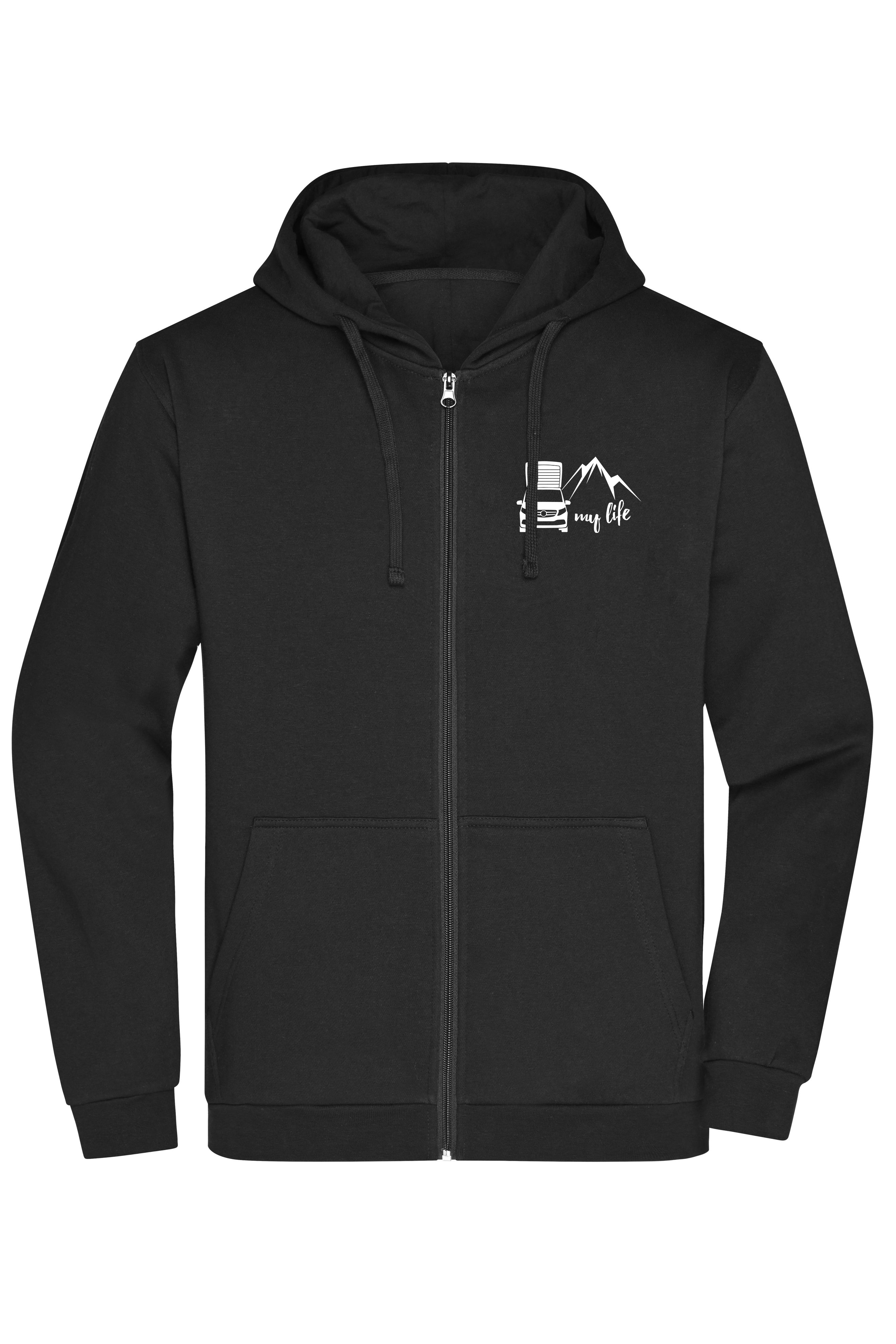 "my life" Herren-Sweatjacke mit Logo