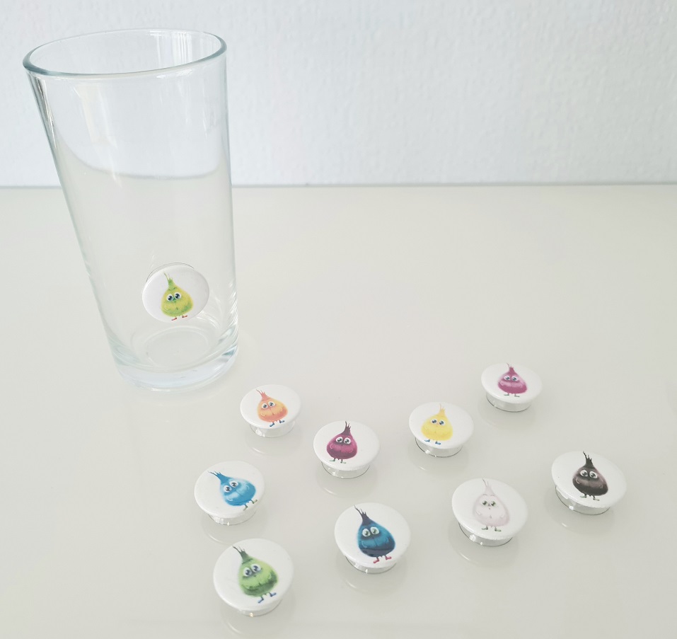 PROST-it Glasmarkierer Set "Fluffy" für Gläser oder Flaschen