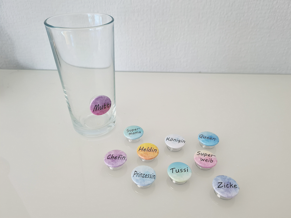 PROST-it Glasmarkierer Set "Frauen" für Gläser oder Flaschen