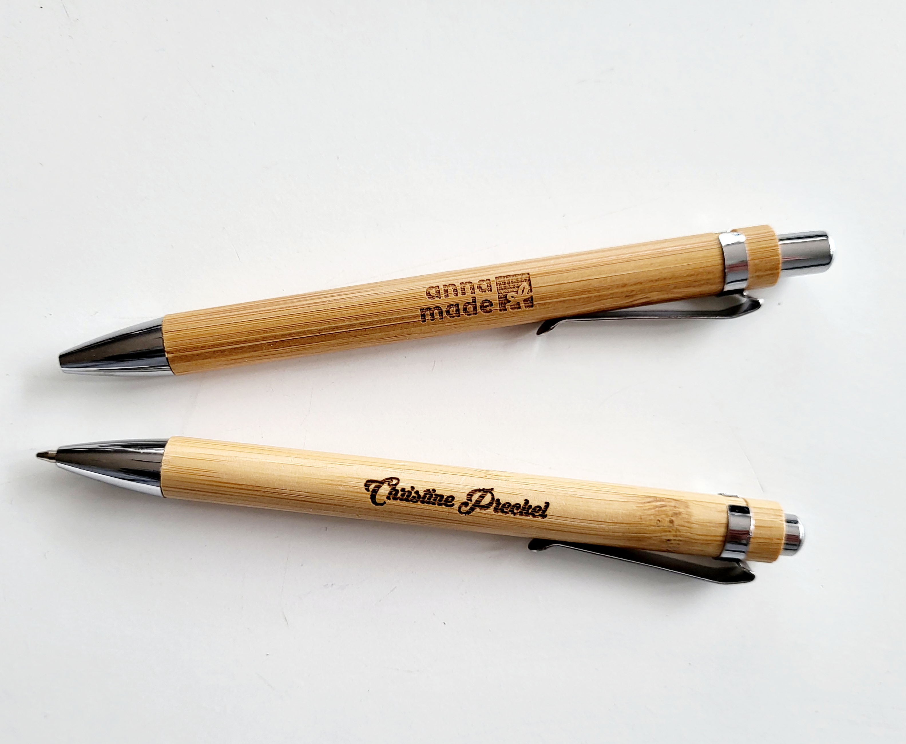 Bambus-Kugelschreiber mit Gravur