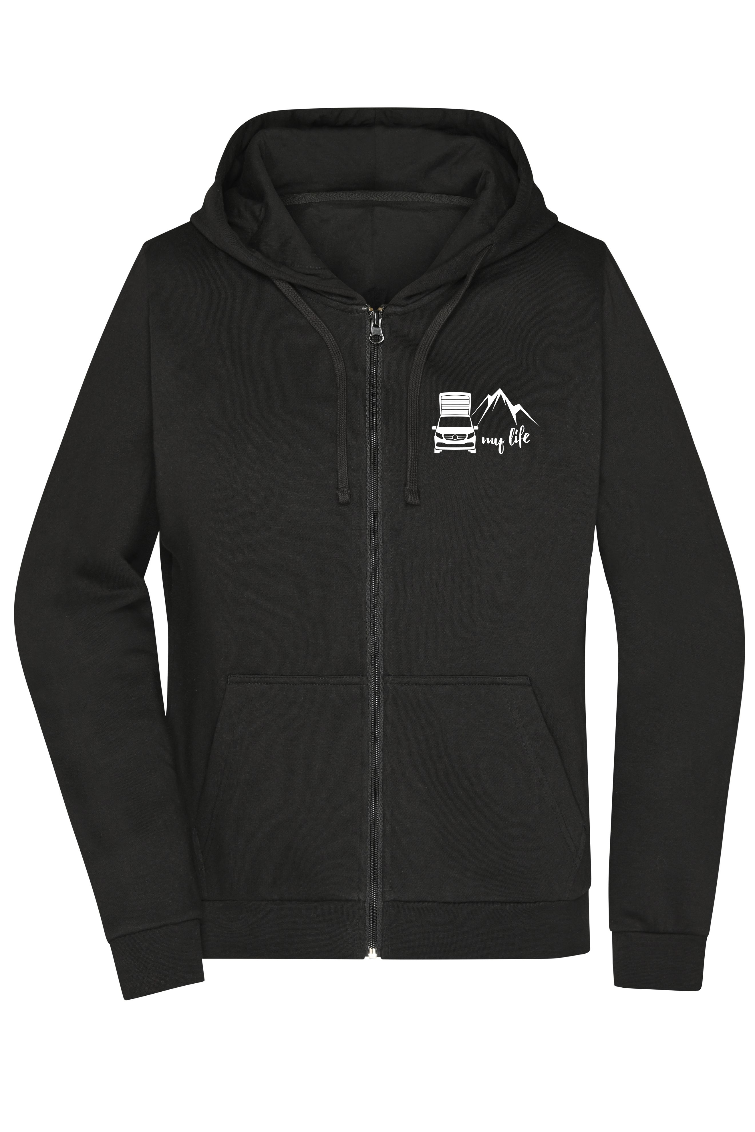 "my life" Damen-Sweatjacke mit Logo "my life" Damen-Sweatjacke mit Logo