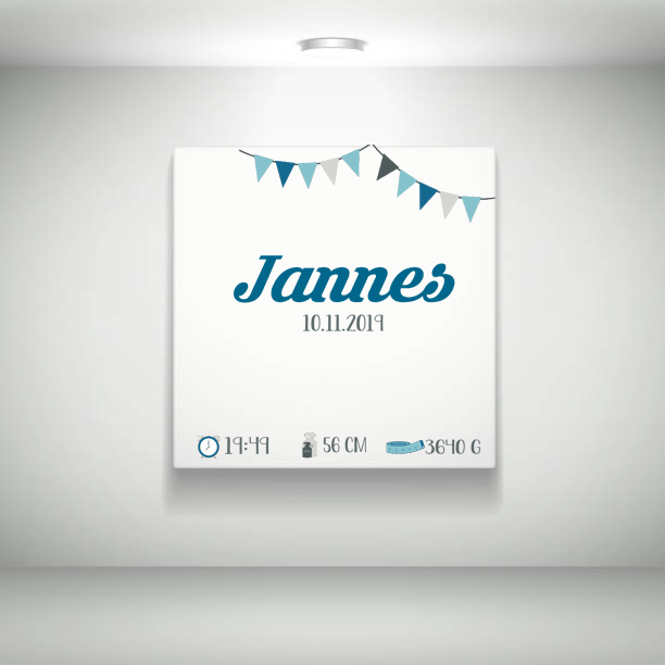 Keilrahmen/Leinwand mit Geburtsbild und Namen Keilrahmen/Leinwand mit Geburtsbild und Namen