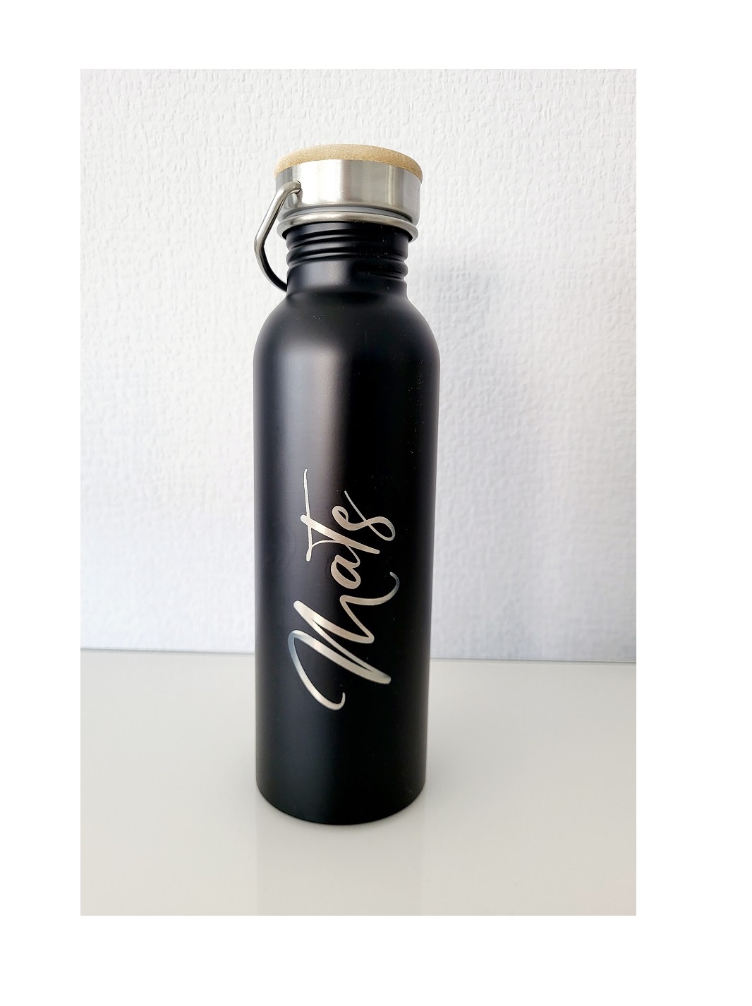 Edelstahlflasche Flasche aus Edelstahl / personalisierte Trinkflasche / für Zuhause und Unterwegs/ individuell gestaltet in 3 Farben