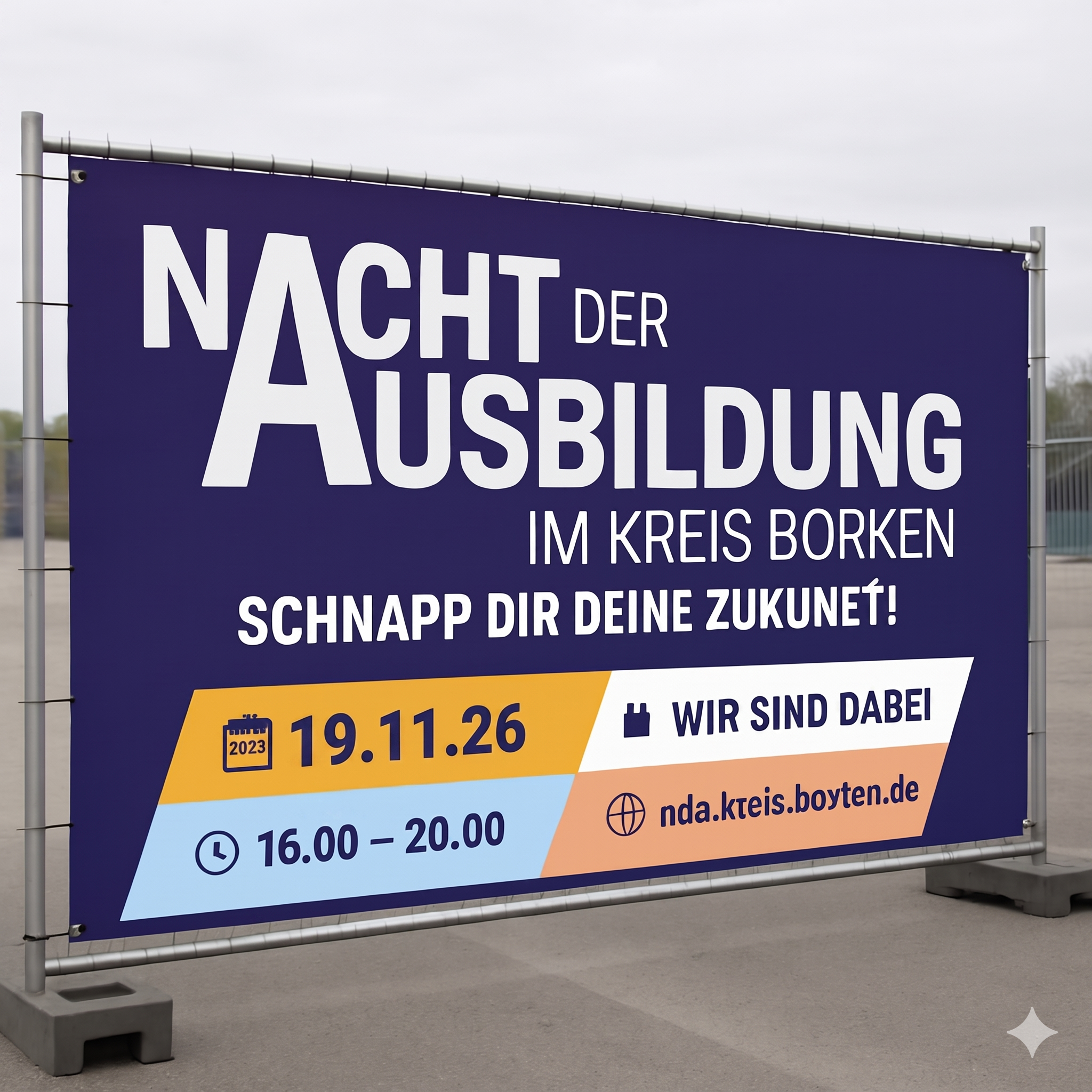 Bauzaunbanner "Wir sind dabei"