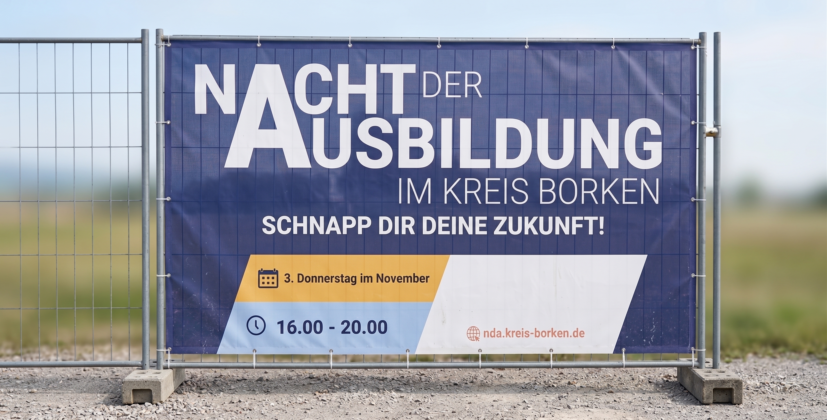 Bauzaunbanner mit eigenem Logo