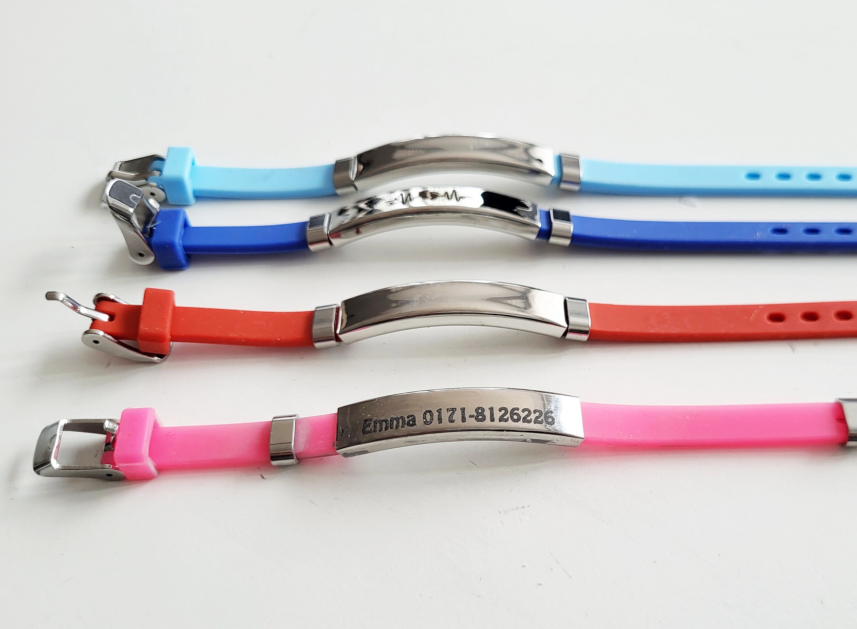 Notfall-/SOS-Armband aus Silikon für Kinder