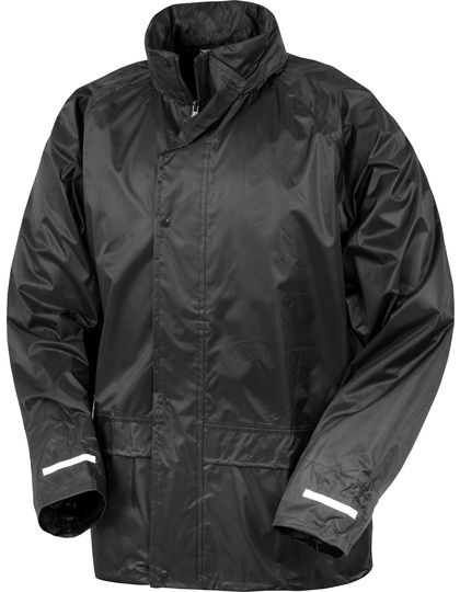 Regenjacke inkl. reflektierdem Aufdruck auf dem Rücken