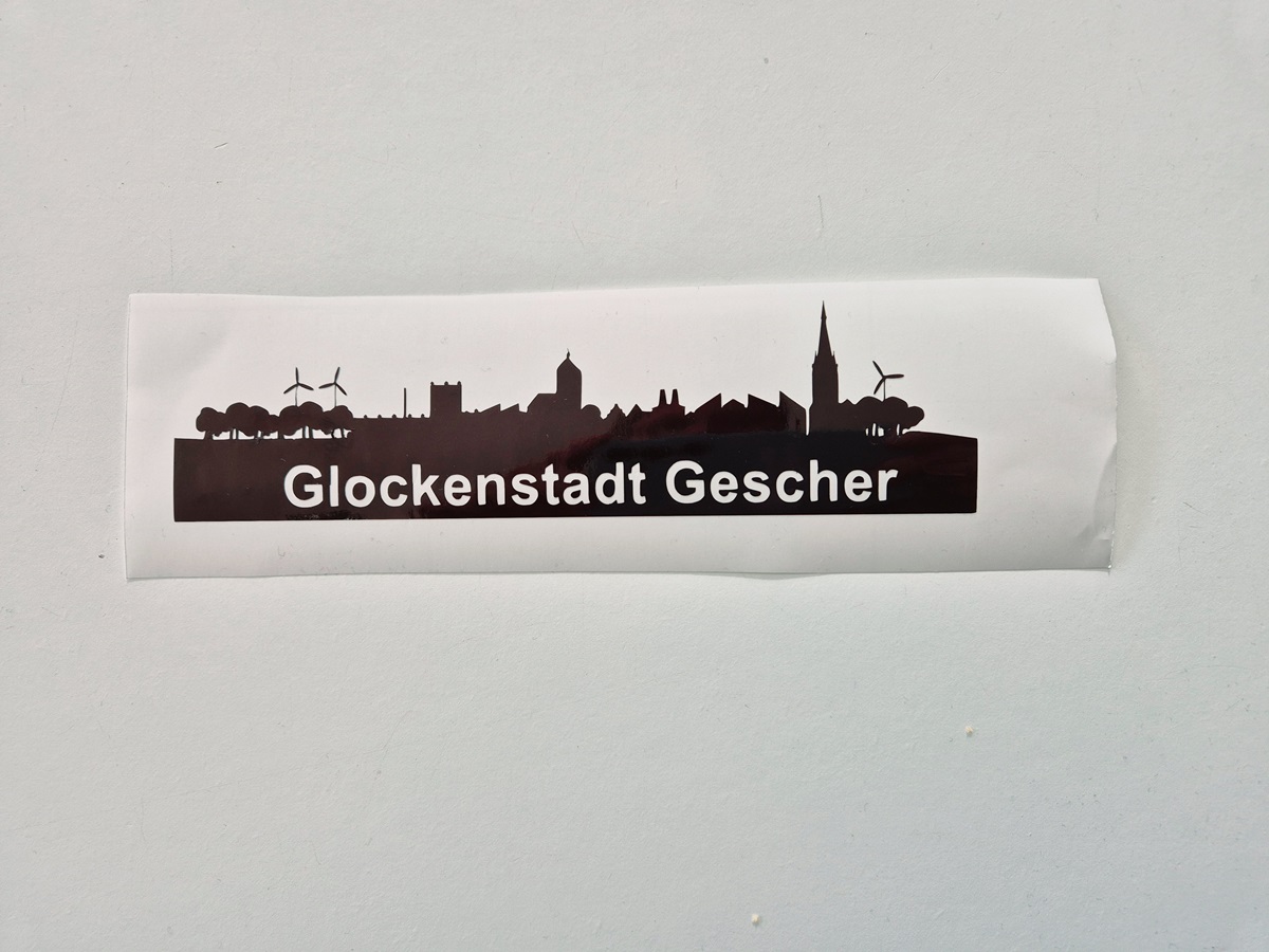 "Gescher"-Skyline-Aufkleber "Gescher"-Skyline-Aufkleber