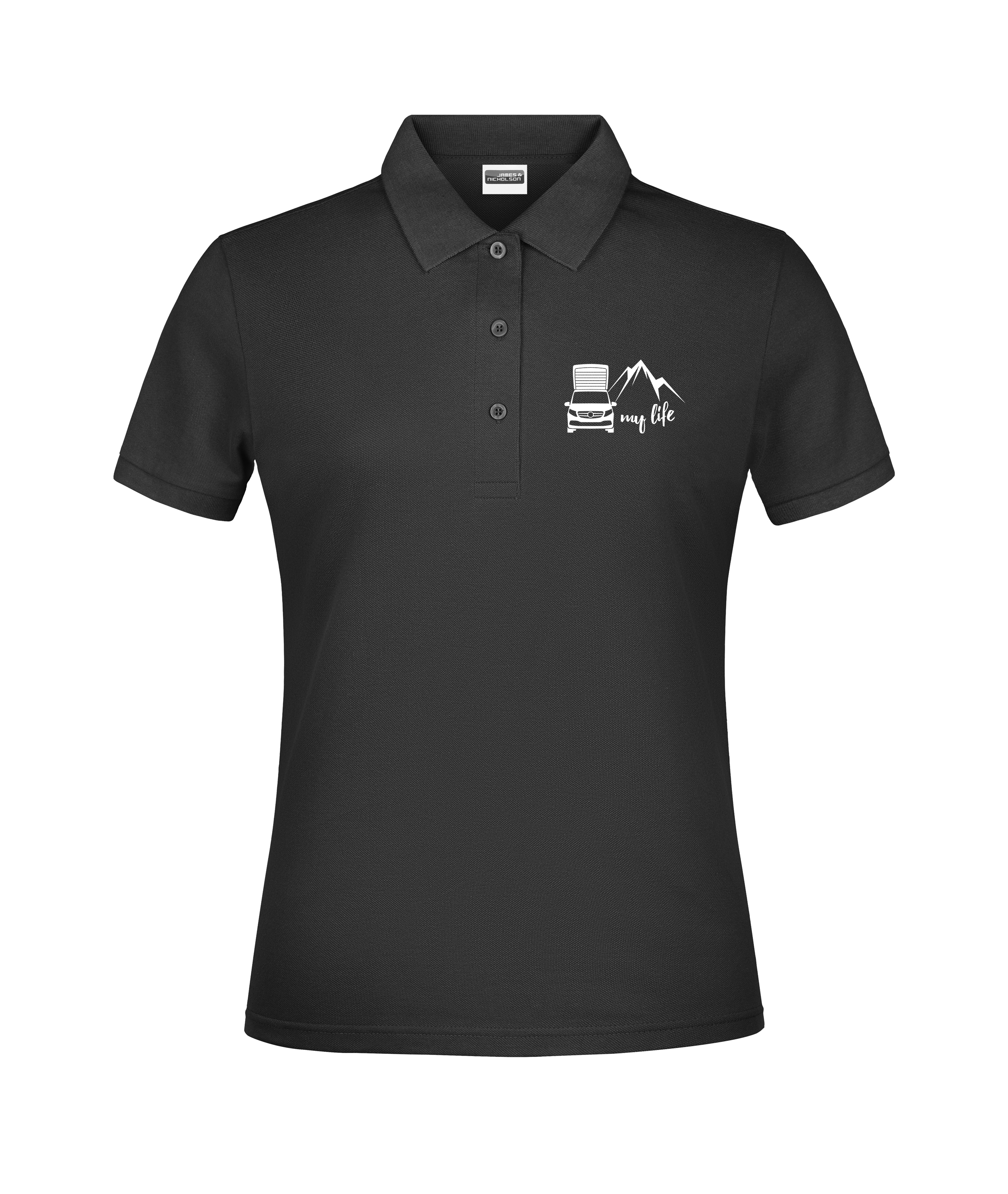 "my life" Damen-Polo-Shirt mit Logo "my life" Damen-Polo-Shirt mit Logo
