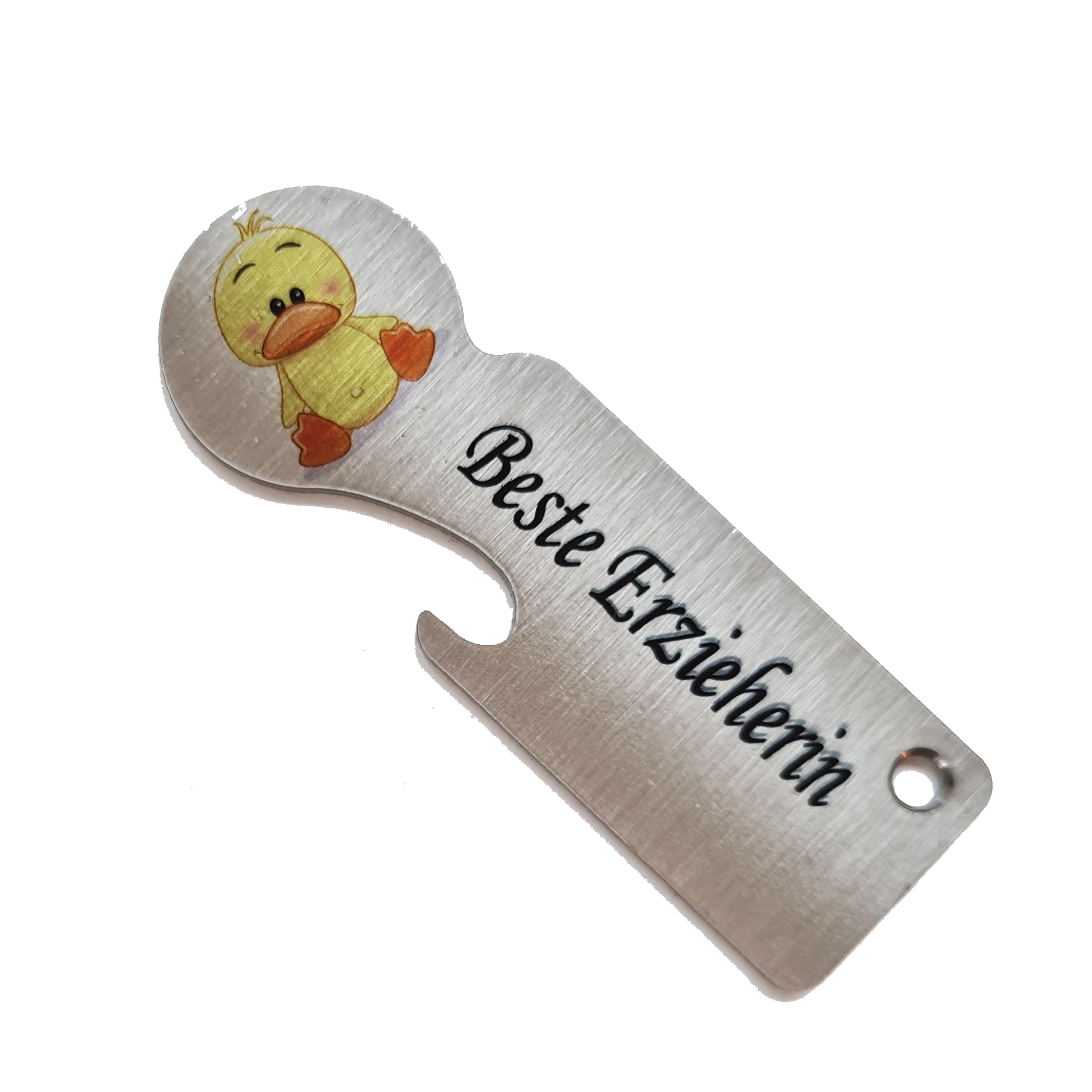 Einkaufswagenlöser mit Flaschenöffner inkl. Fotodruck