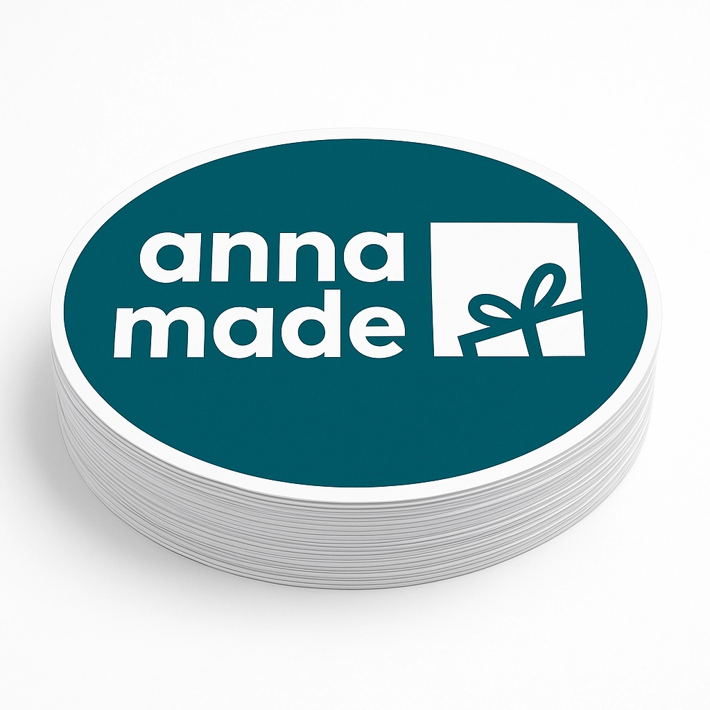 Aufkleber konturgeschnitten für den Innenbereich mit eigenem Logo, Design oder Foto