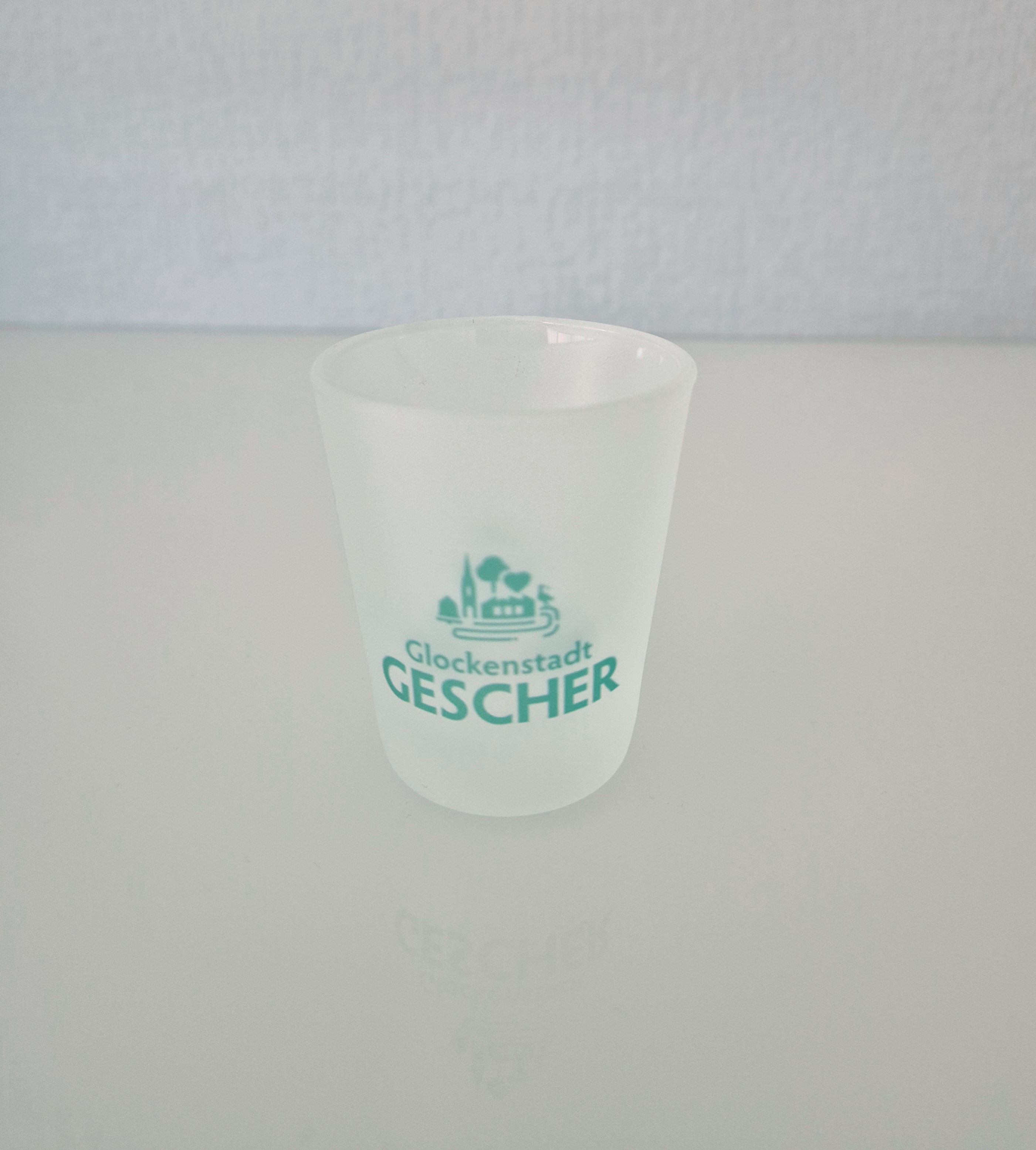 "Glockenstadt Gescher" Schnaps-Glas "Glockenstadt Gescher" Schnaps-Glas